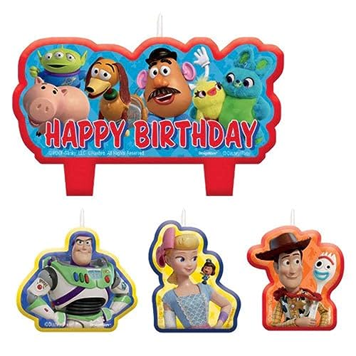 Toy Story Birthday Party Candle 4 Piece Set