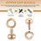 6 Pieces Zipper Insert Buckle Copper Purse Bag Chain Strap Clip Metal Buckle Connective Buckle for Pochette Small Pouch (Light Gold)