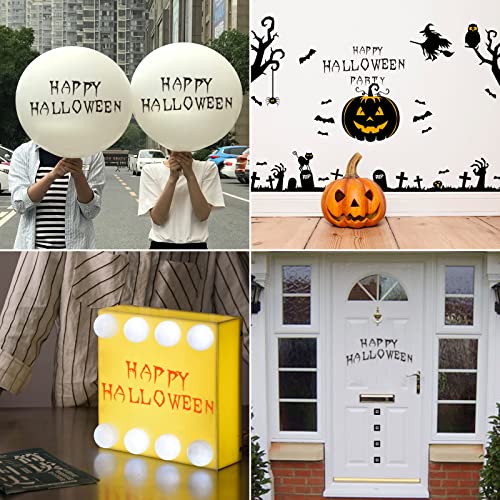 36pcs Halloween Letter Stencils Numbers Stencils Templates Reusable Plastic Alphabet Templates Stencil Set for Halloween Wood, Wall, Fabric,Chalkboard, Sign, DIY Art Projects Decoration (6 Inch)