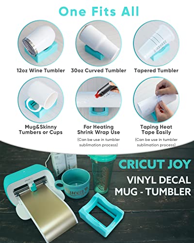 CUPITUP Small Silicone Cup Cradle with Built-in Slot for Crafting Tumblers Use to Apply Vinyl Decals for Tumblers, Space Saving Tumbler Holder for Crafts, 2 Angle Supports Tumbler Cradle for Epoxy