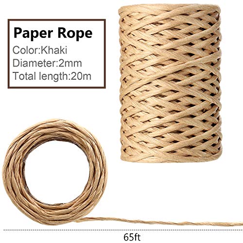 Syhood 65 Feet Floral Wire Vine Wire Bind Wire Rustic Craft Wire Wrapping Wire for Flower Bouquets (Khaki)