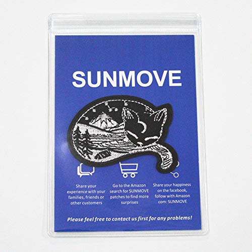 SUNMOVE 1PC Nature in Cat Iron On Sew On Patch Badge for Jacket Jean Hat Applique Craft