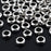 60pcs Tibetan Large Hole Spacer Beads European Smooth Rondelle Loose Beads Craft Supplies for DIY Bracelet Necklace Jewelry Making, Antique Silver, Hole: 6 mm