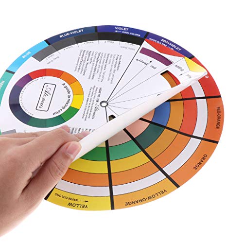 Pocket Color Wheel, Paint Mixing Learning Guide Art Class Teaching Tool for Makeup Blending Board Chart Color Mixed Guide Mix Colors