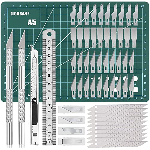 Exacto Knife Precision Carving Craft Hobby Knife Kit with 40 PCS Exacto Blades for DIY Art Work Cutting, Hobby, Scrapbooking, Stencil