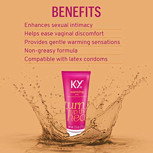 K-Y Warming Jelly Personal Lube- Personal Lubricant Safe To Use With Latex Condoms, Devices, Sex Toys and Vibrators, 2.5 oz.