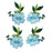 2pair Small Flowers Sewing Patches Embroidery Garment Sew DIY Decorations Accessories Applique (Style A)