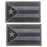 Puerto Rico Flag Police Thin Blue Line Embroidered Hook & Loop Patch Tactical Military Morale Emblem Patches Applique Badge 2PCS