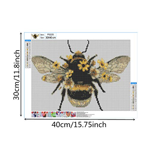 GZKLSMY Diamond Painting Kits for Adults - Bee Full Drill Craft Crystal Rhinestone Embroidery Cross Stitch,DIY 5D Paint by Numbers for Adults Beginner,Home Wall Decor