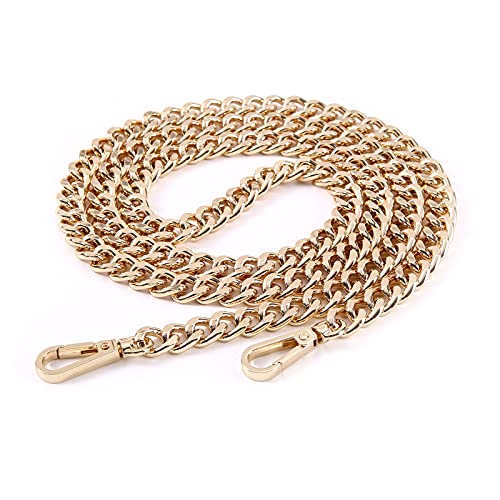 47'' Light Metal Crossbody Purse Chain Strap Replacement for Bag Handbag (Gold)