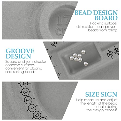 SUPVOX Necklace Beading Board DIY Jewelry Design Tray for Necklace Bracelet Jewelry Making 2PCS