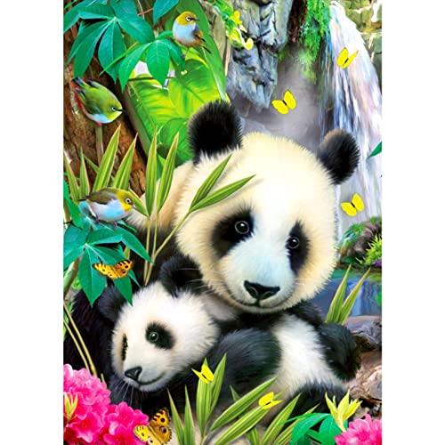 Similane Diamond Painting Kits for Adults Kids Full Drill Crystal 5D DIY Diamond Gem Art Beads Paint Craft for Children Home Wall Decor Gift (panda-16x12in