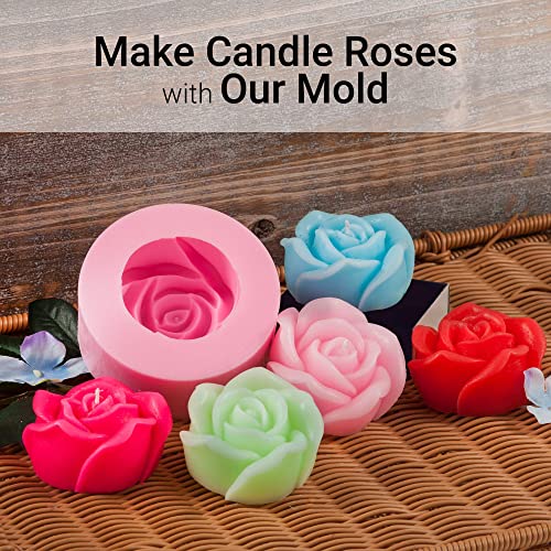 DIY Soy Candle Making Kit for Adults with Big Glass Candle Jars - Candle Making Supplies - Candle Rose Mold - Wicks - Soy Wax Flakes Candle Making Kits - Full Beginners Set (Multi-Colored)