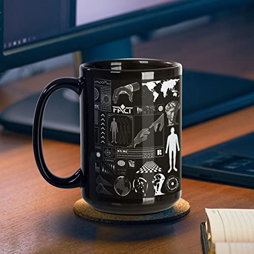PYD Life Sublimation Coffee Mugs Blanks Black with White Patch 11 OZ Ceramic Photo Mugs Cups Bulk for Cricut Mug Press Print 8 Pack