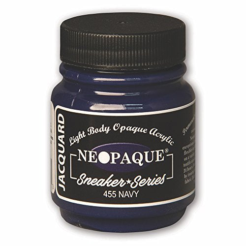 Jacquard Sneaker Series Neopaque Paint, Highly Pigmented, Flexible and Soft, For Use on a Variety of Surfaces, 2.25 Ounces, Navy