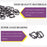 Swpeet 50Pcs Gun-Black Metal Rings Metal Rectangle Adjuster Triglides Slides Buckle, Roller Pin Buckles Slider Strap Adjuster Keychains - 1/2 Inch, 3/4 Inch, 1 Inch, 5/4 Inch, 5/8 Inch