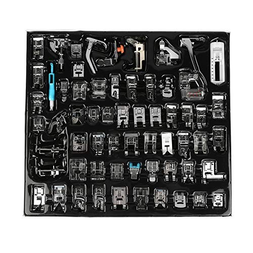 62pcs Sewing Machine Presser Foots Set, Sewing Machine Accessories Kit for Brother, Babylock, Singer, , Elna, Toyota Sewing Machines