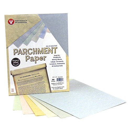 Hygloss Products Craft Parchment Paper Sheets - Printer Friendly - Great for Arts and Crafts - Made in the USA - 8-1/2 x 11 Inches - 30 Pack