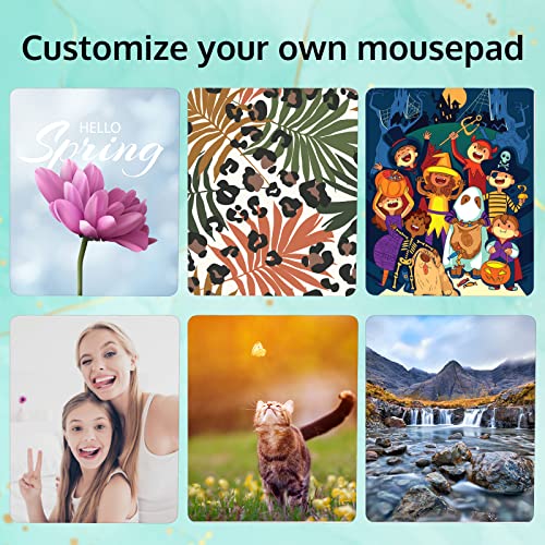 OFFNOVA 12Pcs Sublimation Blank Mouse Pad for Heat Press Printing Crafts, 22 x 18 x 0.3cm Mouse Pads