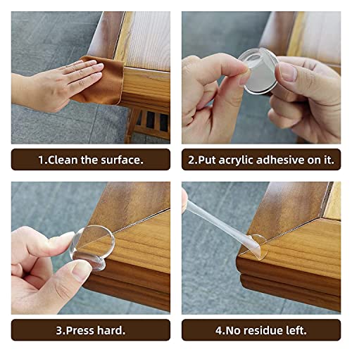 Corner Protector for Baby, Protectors Guards - Furniture Corner Guard & Edge Safety Bumpers - Baby Proof Bumper & Cushion to Cover Sharp Furniture & Table Edges - Clear and Transparent - (12 Pack)