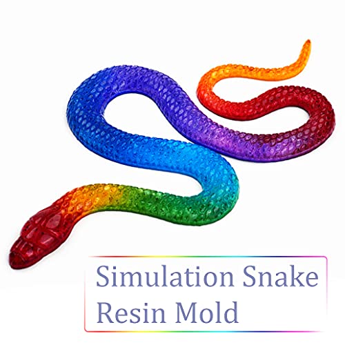 KyeeaDIY Snake Resin Mold Large Simulation Snake Molds Horror Casting Mold 3D Monster Casting Mould Reptile Animal Silicone Molds DIY Craft for Home Decoration, Ornaments (1 Pcs)