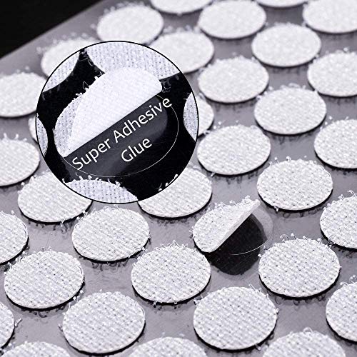 1200pcs (600 Pairs) 15mm/0.59in Diameter Hook and Loop Self Adhesive Dots Tapes Nylon Sticky Back Coins, Fastener Round Tapes for Home, Office and Classroom by XBDZR