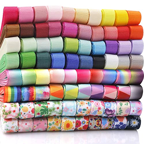 QingHan 3/8" Grosgrain Ribbon for Gifts Wrapping Crafts Boutique Fabric Ribbon 160yd (80x2yd)