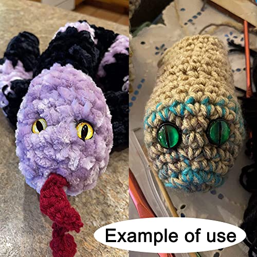 20 Pairs Dragon Eye Safety Eye for Stuffed Animal Doll Making with Washer Craft Eyes Teddy Bear Amigurumi Crochet Toy 24MM