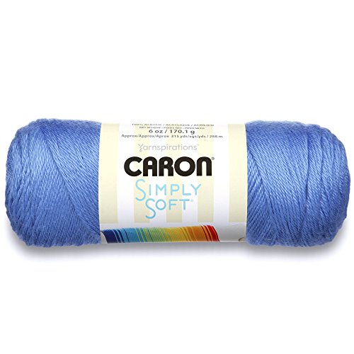 Caron Simply Soft Brites Yarn, 6 oz, Berry Blue, 1 Ball