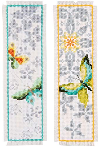 Vervaco Cross Stitch Bookmark Butterfly (Set of 2) 2.4" x 8"