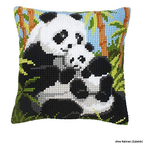 Vervaco Panda and Cub Cushion Front - Cross Stitch Kit