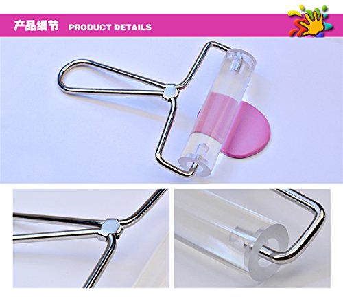 mofa Acrylic Clay Roller,Durable Transparent Rolling Pin Polymer Clay Stamping Tool Roller Brayer Pasta Roller (Large)
