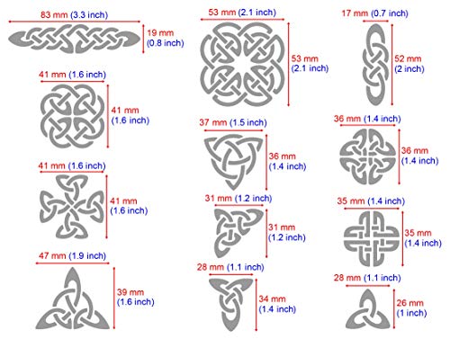 Aleks Melnyk #32 Metal Journal Stencil, Pyrography Celtic Patterns, Wicca Stencil, Celtic Knot Stencil, Viking Stencil, Wood Burning Template, Wood Carving Stencil, Bullet Journaling