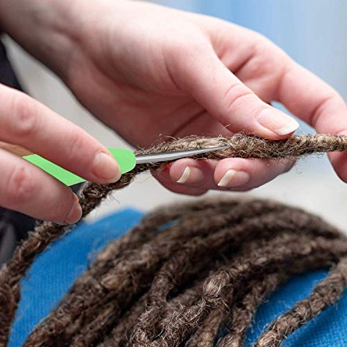 4 Pieces Dreadlock Crochet Hooks Tool 0.5mm 0.75mm Dreadlock Crochet Needle Tools for Braid Hair Weaving Locs Craft