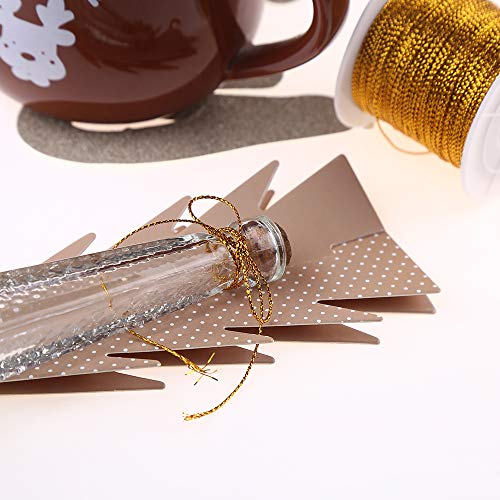 2 Spools 656 Feet Metallic Thread Gold Jewelry Thread Silver Craft String Tinsel String Craft Making Cord