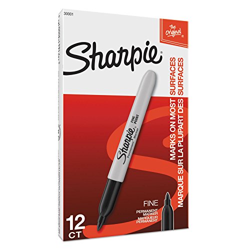 Sharpie 30001 Fine Point Permanent Marker Black Dozen
