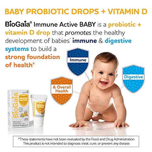 BioGaia Protectis Immune Active Baby Probiotic Drops | Clinically Proven Probiotic + Vitamin D | Promotes The Development of Healthy Immune & Digestive Systems in Babies & Infants | 50 Day Supply