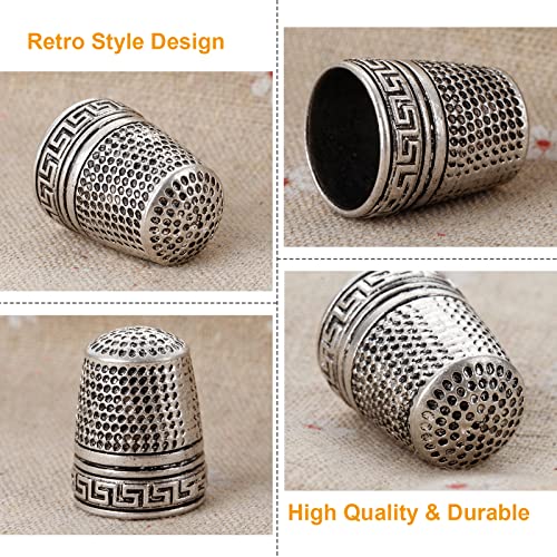 Antique Sewing Thimble, Metal Fingertip Protector, Finger Shield Ring, Quilting Craft Accessories DIY Sewing Tools
