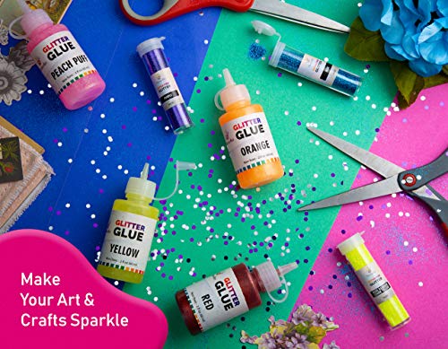 Glitter Glue (Value Pack - 24 Colors) | Washable Glittery Art Glue | Essential Slime Supplies for Slime Making and Arts & Crafts Projects | Non-Toxic & Safe for Kids