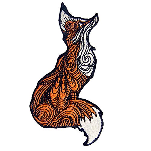 Pretty Fox Patch Embroidered Badge Iron On Sew On Emblem