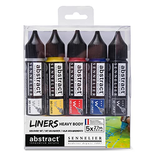 Sennelier Abstract Liner Set, 0.9 Fl Oz (Pack of 5), Multicolor
