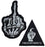 QTao UPA134 Hook & Loop This is My Safety and Skull Middle Finger Funny Tactical Morale Patch Bundle 2 Pieces (Color-This is My Safety and Skull Middle Finger Funny)