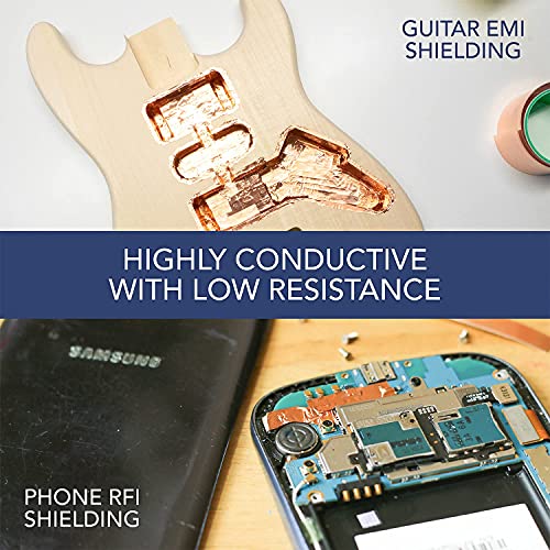 Copper Tape [2 Inch x 33ft] Copper Foil Tape Conductive Adhesive for EMI Shielding, Guitar Cavity, Electrical Conductive for Soldering, and More