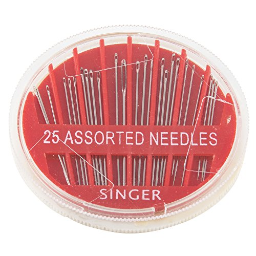 SINGER 00276 Assorted Hand Needles in Compact, 25-Count,Assorted 25/Pkg