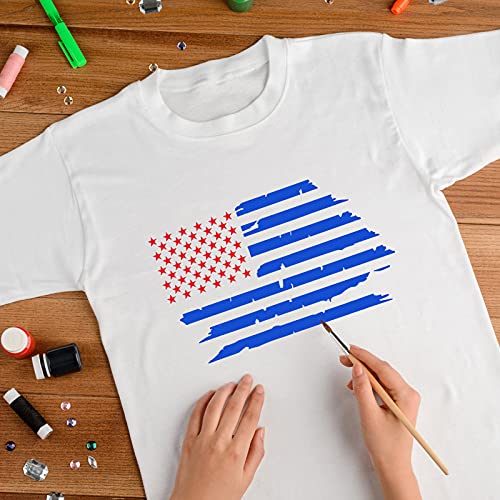 6 Pieces American Flag Stencils We The People Stencil Reusable Tracing Templates US Flag Painting Templates for Painting on Wood for DIY Card Albums Wall Floor Crafts Decors, 6 Sizes