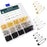 540PCS Safety Pins, EUUPS 4 Sizes Safety Pins Assorted, Durable & Large Strong Safety Pins Bulk for Art Craft Sewing Jewelry Making Home Office Use with Storage Box, Gold Silver Black