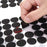 MYUREN Sticky Back Coins Black Self Adhesive Dots 500pcs(250 Pairs) 1" Diameter Hook and Loop Dots Taps Perfect for School, Office