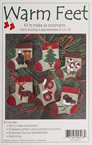 Rachel's of Greenfield Warm Feet K0513 Felt Stocking Ornament Kit