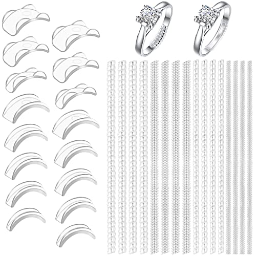 32 Pcs Invisible Ring Size Adjuster for Loose Rings, Assorted Sizes of Ring Sizer
