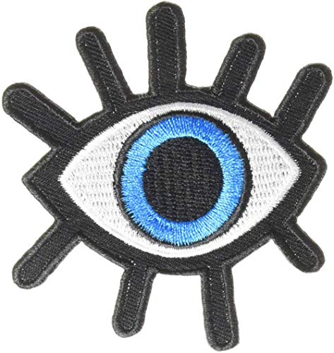 Pack of 3 Eye eyeball tattoo wicca occult goth punk retro applique iron-on patch